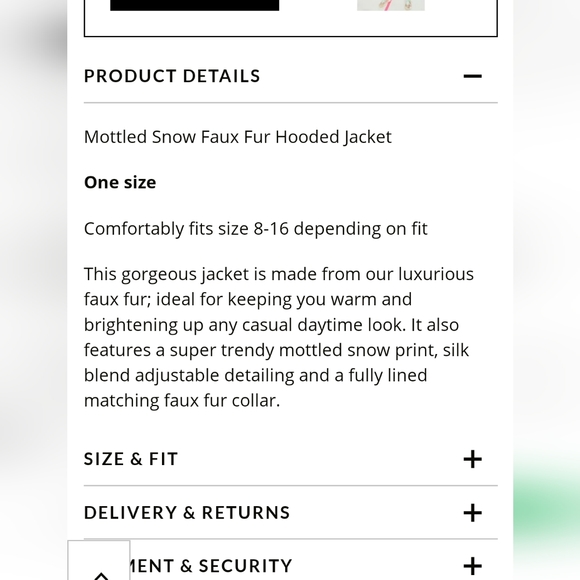 SOLD Jayley Faux Fur Teddy Jacket NWOT one size - Picture 3 of 11